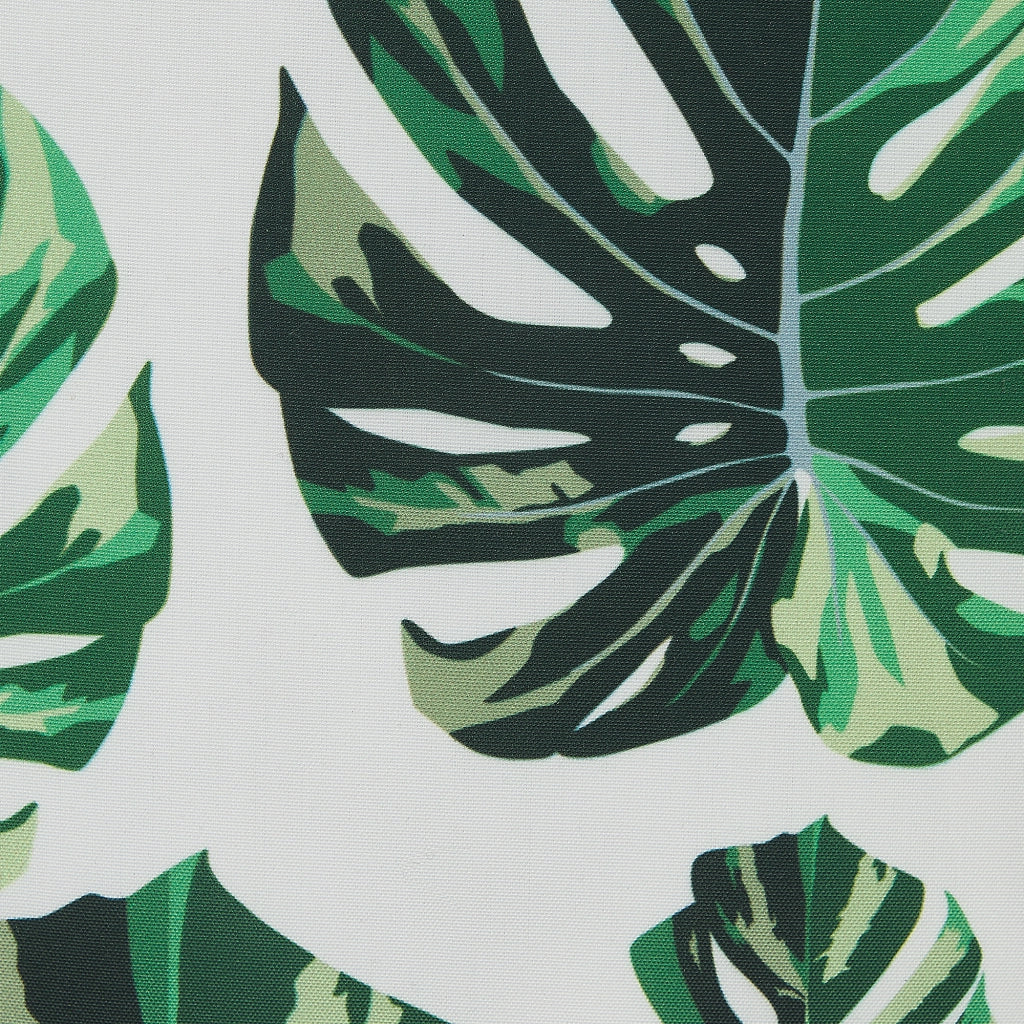 Set di 2 cuscini da esterno in poliestere verde 45 x 45 cm motivo foglia Monstera stampa giardino patio