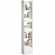 Libreria con ante e cassetti ¨C Zephmum ¨C Bianco 32x24x181,5cm