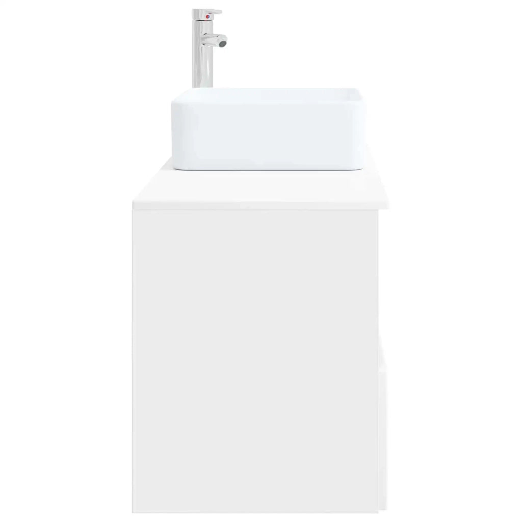 Set di mobili per il bagno 2 pz Bianco Legno ingegnerizzato 3404064