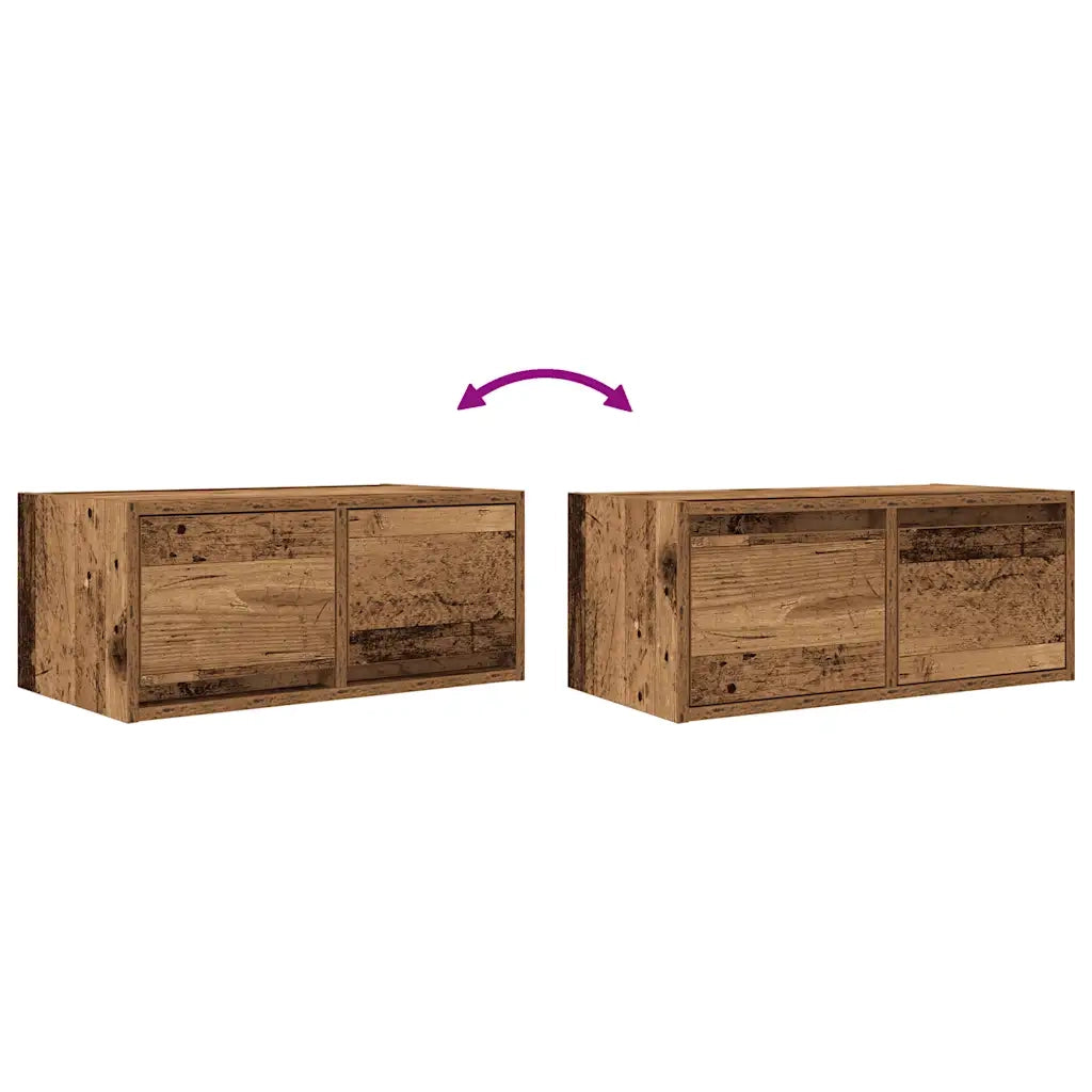 Mobili Porta TV 2 pz Legno Antico 60x31x25,5 cm in Truciolato