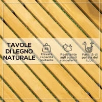 Passerella per Giardino a Doghe Arrotolabili e Semi Flessibile, in Legno di Abete, 185x60 cm, Giallo