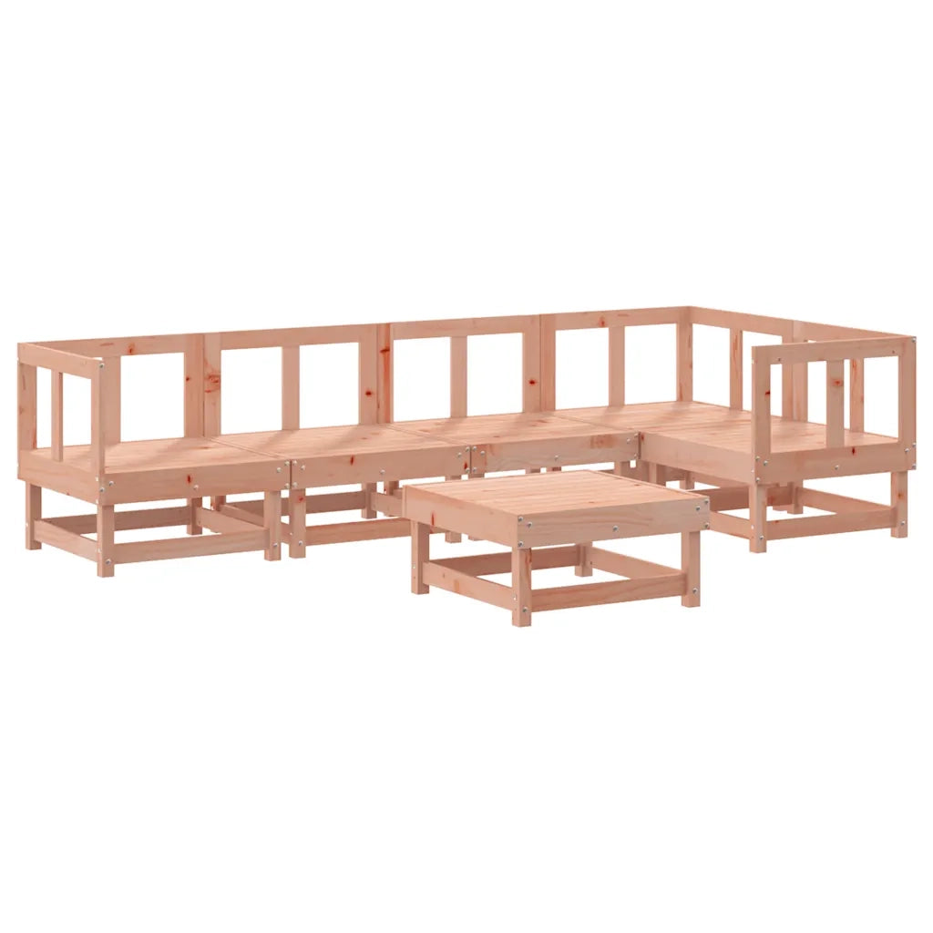 Set Divani Giardino 6 pz con Cuscini Legno Massello di Douglas