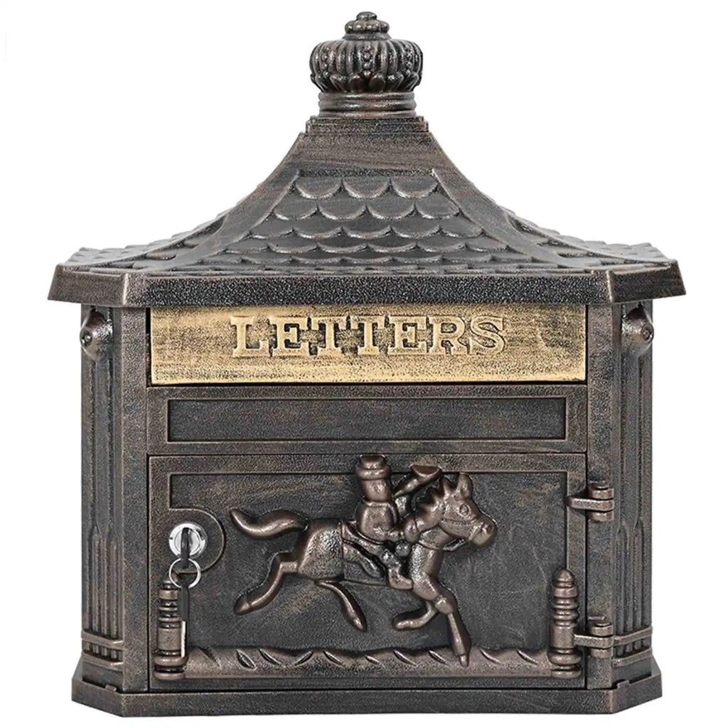 Cassetta Postale da Muro con porta Bronzo 40,5 x 16 x 45 cm 42023503