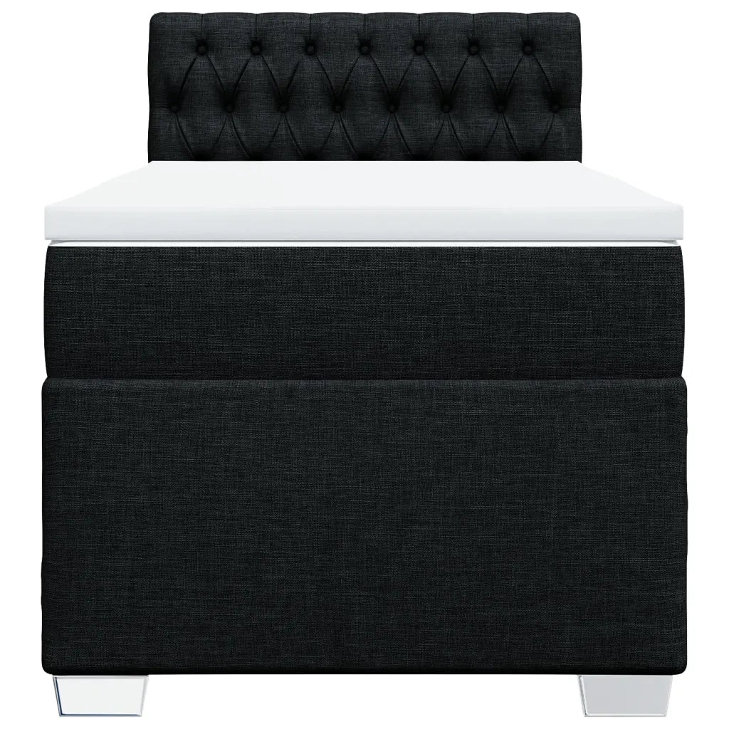 Giroletto a Molle con Materasso Nero 80x200 cm inTessuto 3288024
