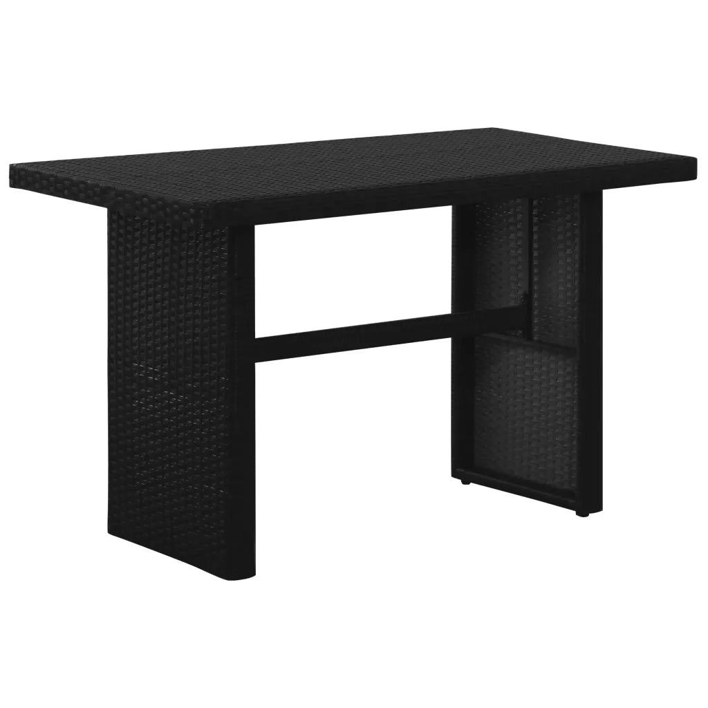 Set Divani da Giardino 3 pz con Cuscini in Polyrattan Nero cod mxl 32030