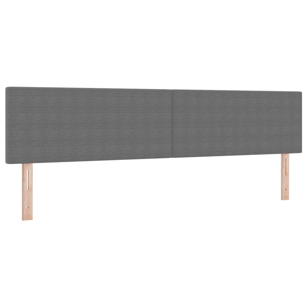 Testiera | Testata LED con Testiera | Testata Grigio chiaro 200 cm Tessuto in Cords