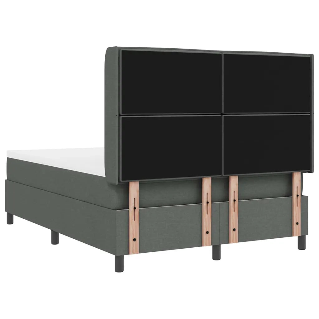Letto a Sorgente LED Grigio scuro 140 x 190 cm Tessuto 3343435