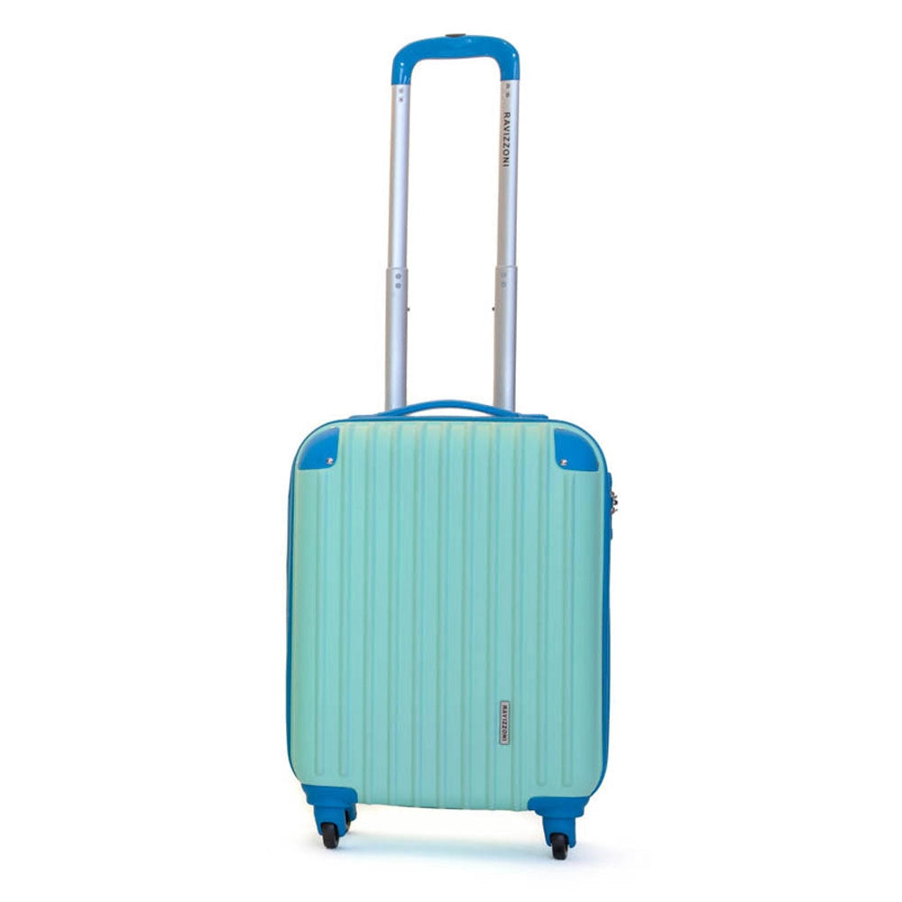 Trolley Valigia Rigido Bagaglio a Mano in ABS 4 TSA Ruote Ravizzoni Luna Verde Acqua