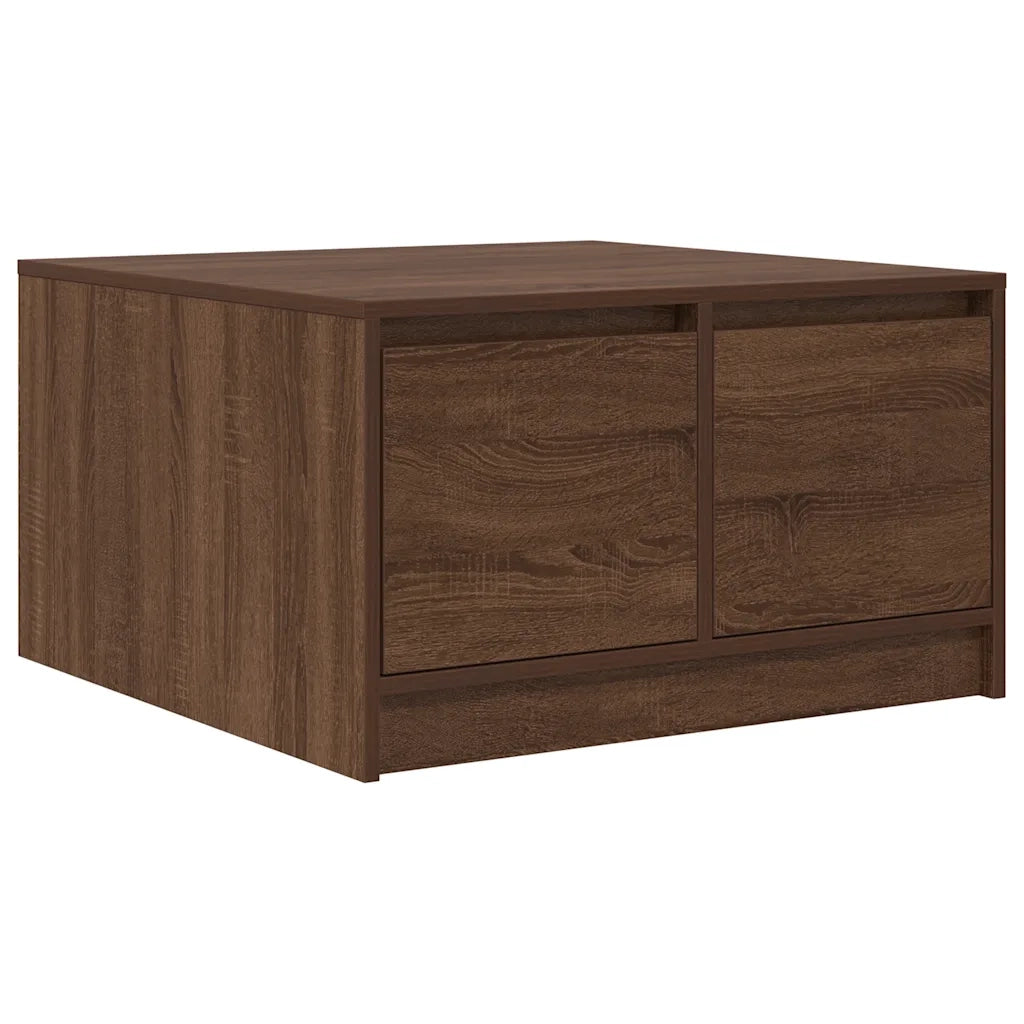 vidaXL Tavolino da Salotto con Cassetti Rovere Marrone 70,5x70x40 cm