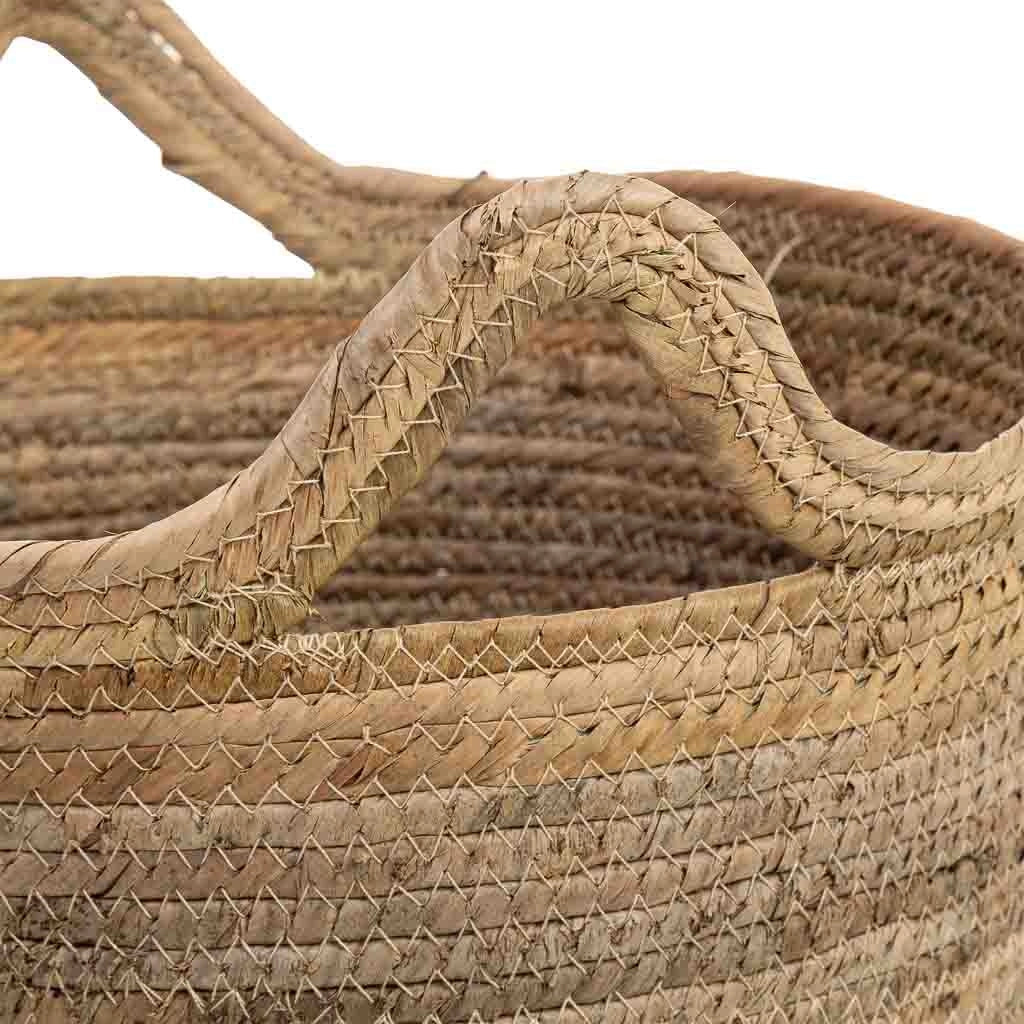Cestino in fibra e corda di foglie di banano D31x26/31
