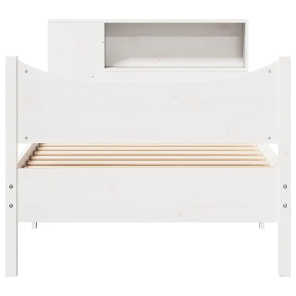 Giroletto senza Materasso Bianco 75x190 Legno Massello di Pino 3323324
