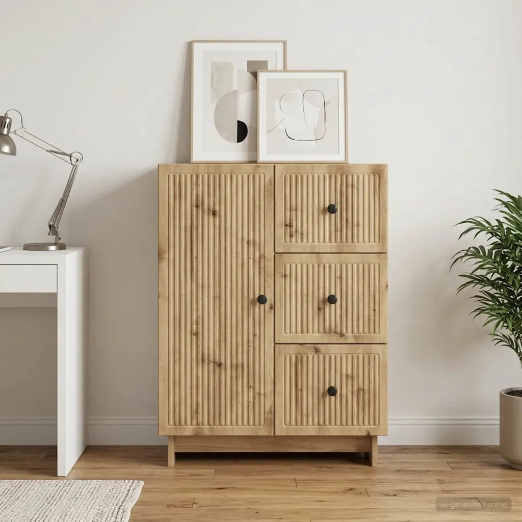 Credenza con cassetto Rovere Artigianale 66 x 34,5 x 90 cm 893944