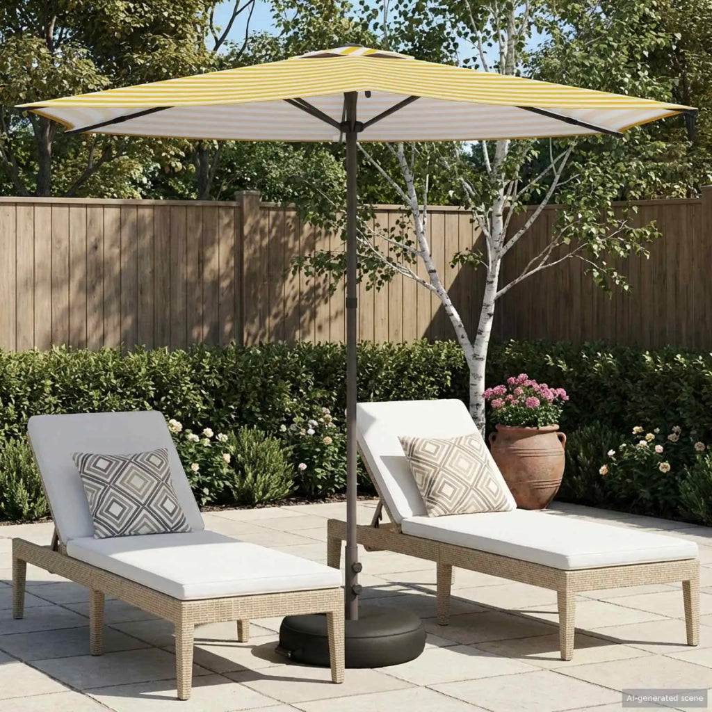 Ombrello da giardino 270 x 270 cm Poliestere Rettangolare 42036192