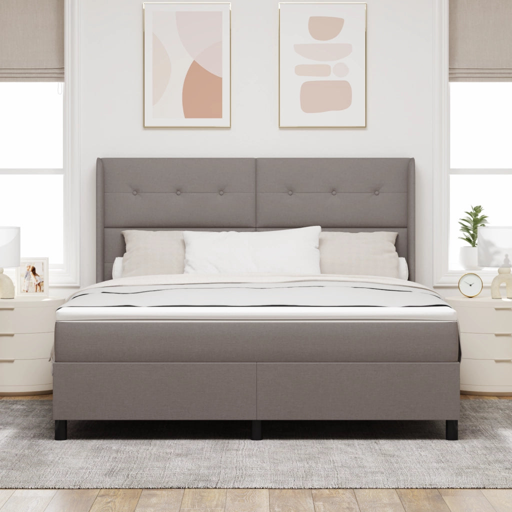 Letto con Reticolo e Materasso Tortora 180x200 cm