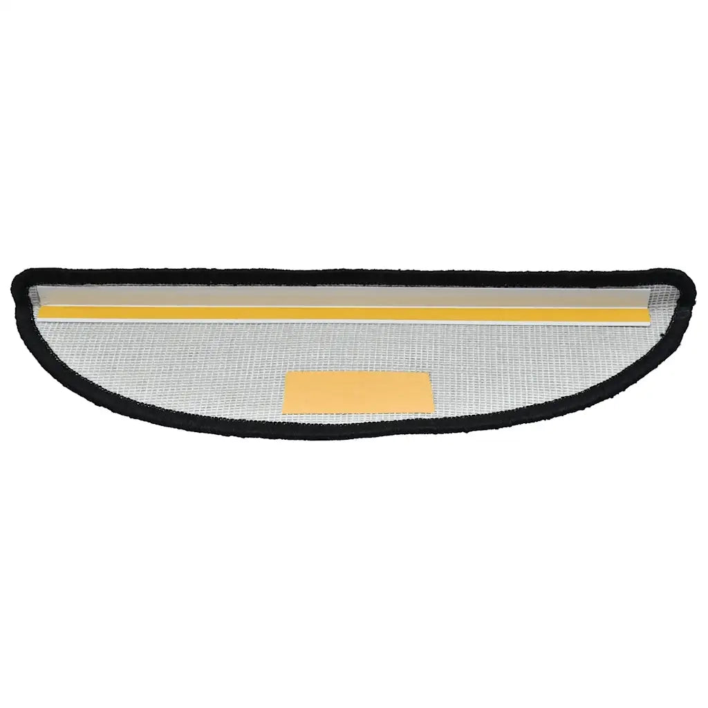 Tappetini per scale 20 pz | Gradini per Scale 56x17x3 cm Nero Semicircolari