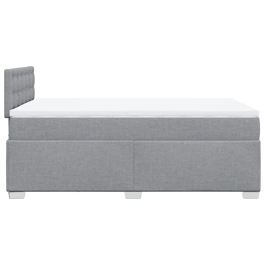 Giroletto a Molle con Materasso Grigio Chiaro 120x190cm Tessuto