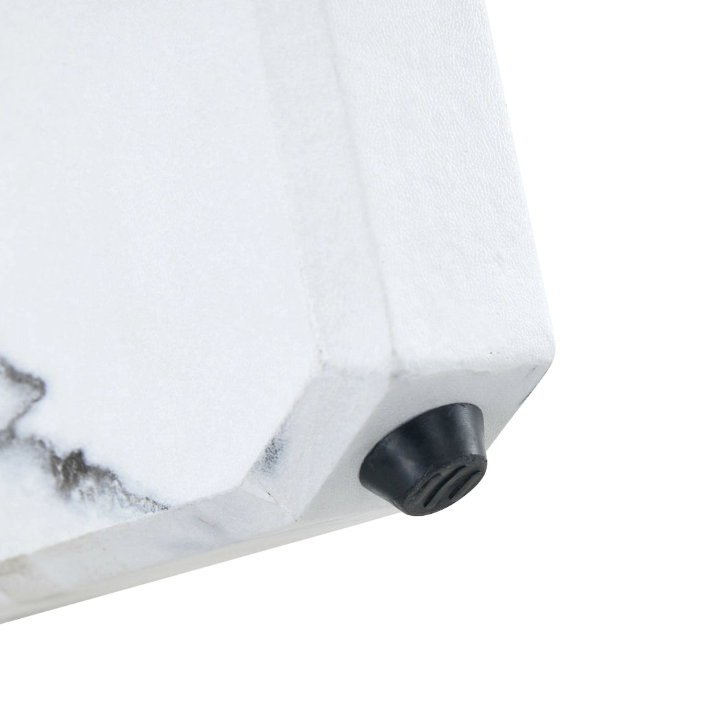 Tavolino basso rotondo 79 cm trasparente MDF bianco; base a croce