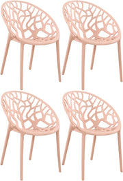 Set 4 sedie da giardino HOPE Rosa