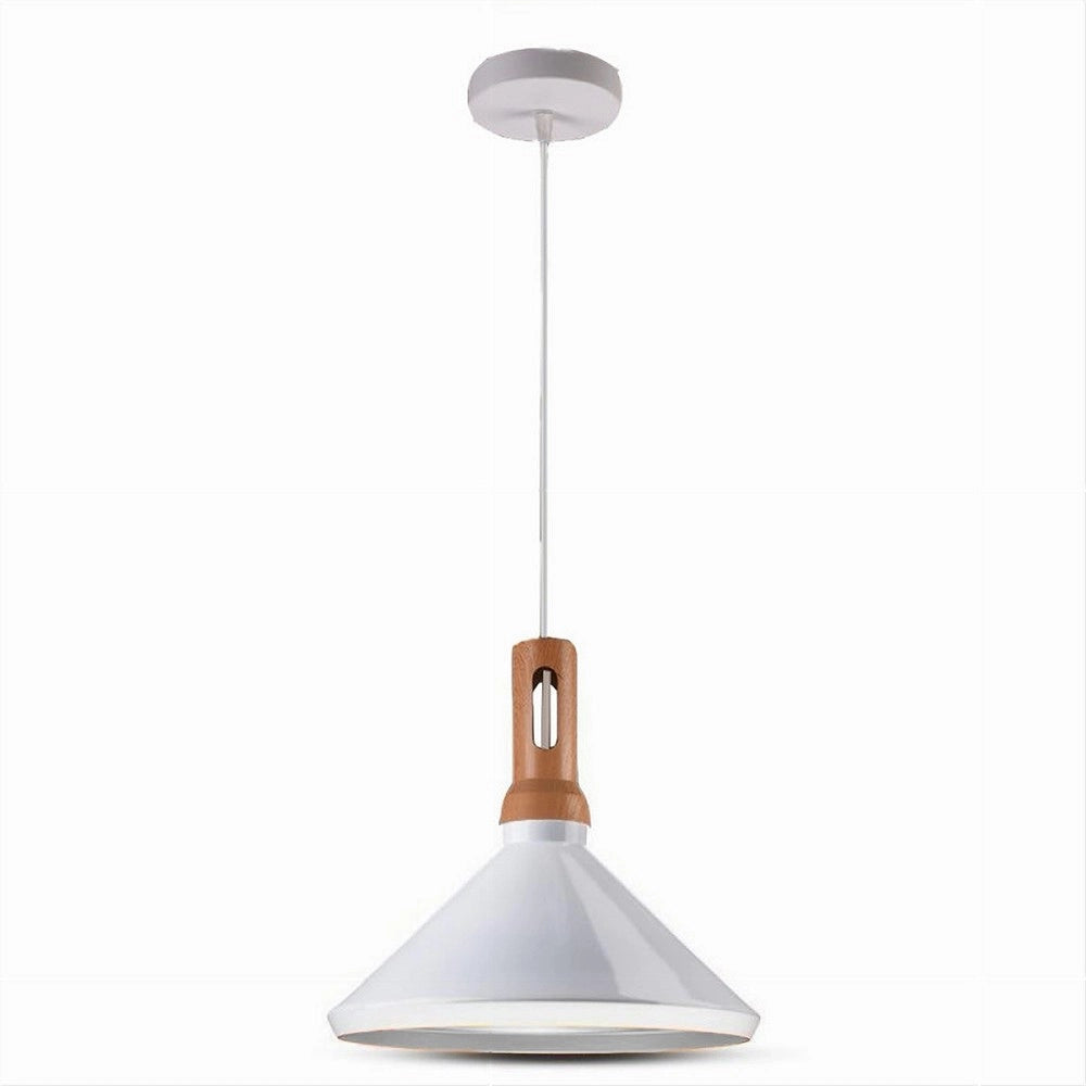 Trade Shop - Lampadario A Sospensione Stile Industriale Lampada Pendente E27 Nero Bianco A92 -