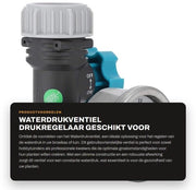 Regolatore di pressione per acqua G3/4in - Regolatore di pressione per acqua - Regolatore di pressione per casa - Per gas di condizionatore esterno - Resistenze allo shock - Sostenibile