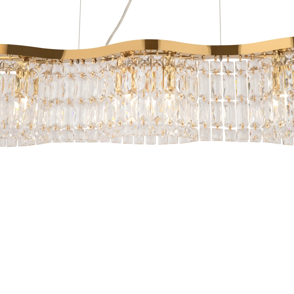 Maytoni Lampadario contemporaneo Dune 6 luci E14 oro metallo cristalli