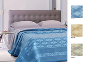 Coperta Jacquard in Misto Lana Modello Odil - 1 Piazza - Beige 06