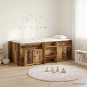 Struttura Letto Loft con Armadietto con porta 3 pz Legno antico 3423380