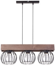 Lampada a sospensione loft Milan 3 luci nero Sigma