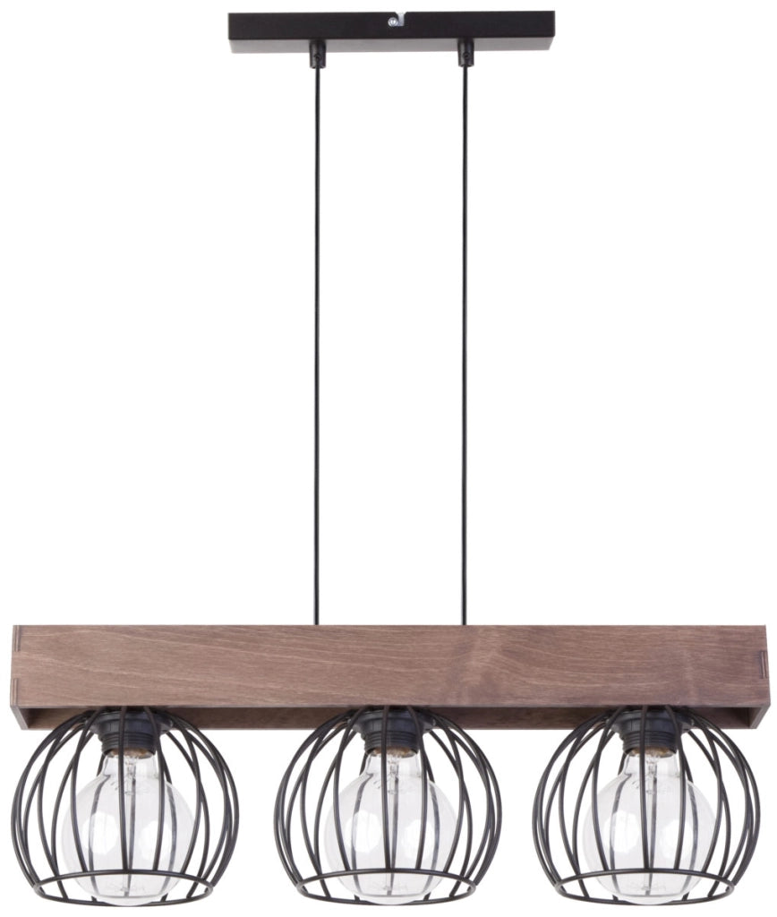 Lampada a sospensione loft Milan 3 luci nero Sigma