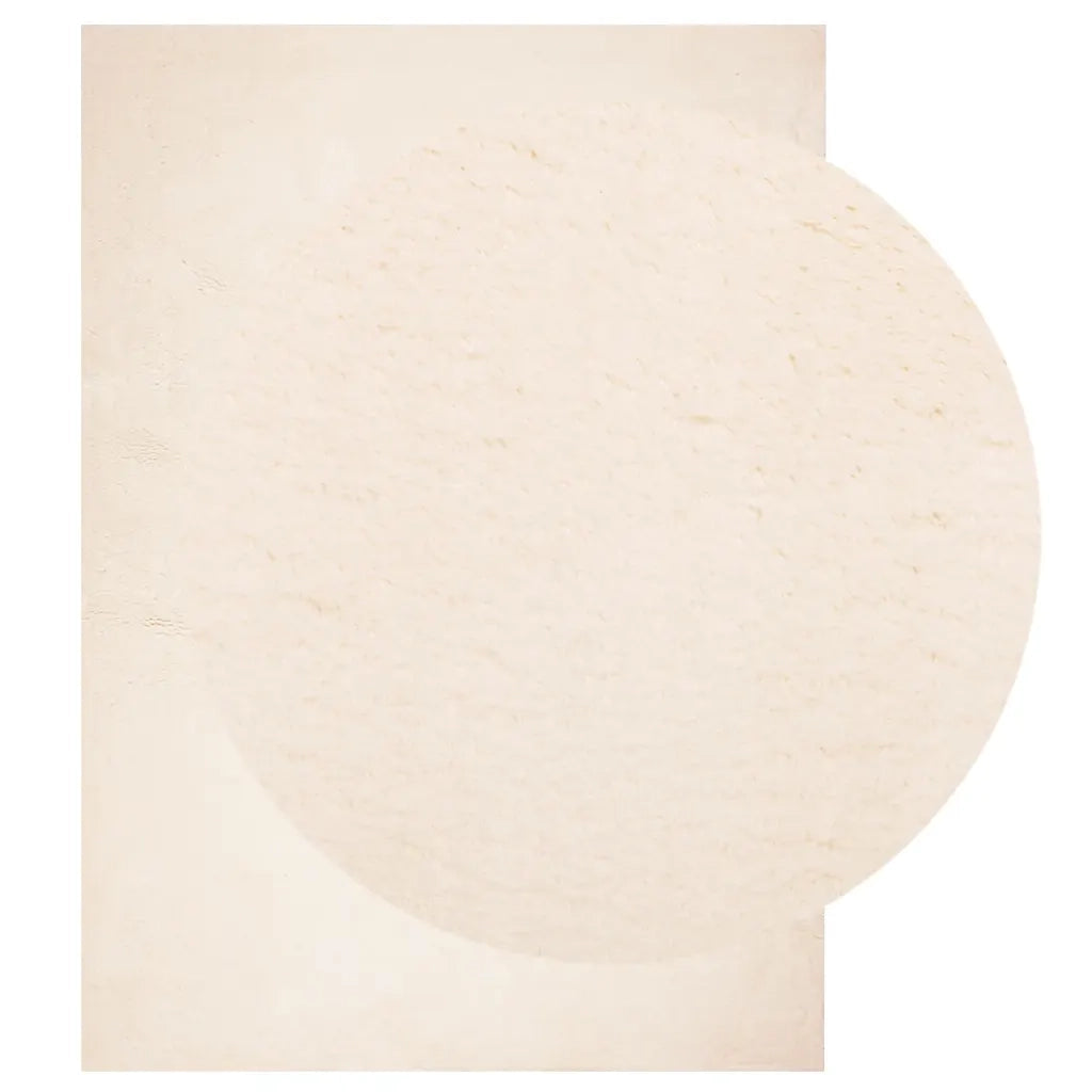 Tappeto a Pelo Corto HUARTE Morbido e Lavabile Beige 120x170 cm 375019