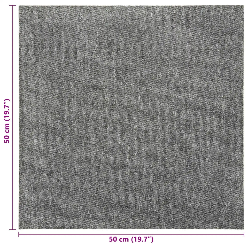 Tappeto 20 pcs Grigio 50 x 50 cm 100% Polipropilene