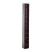 Libreria Mobiletto Colonna da Parete con Mensole in Legno Marrone 21x20x175 cm