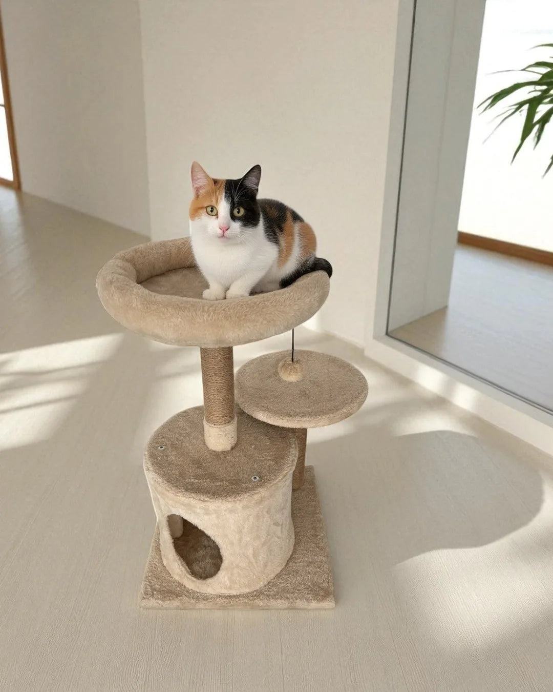 Letto ad albero per gatti in madreperla