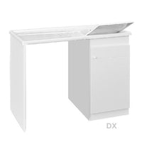 Mobile lavatoio + coprilavatrice vasca in resina - versione DX