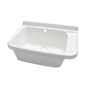 Pilozzo in resina 60x42 cm completo di sistemi per il fissaggio e sifone Bianco