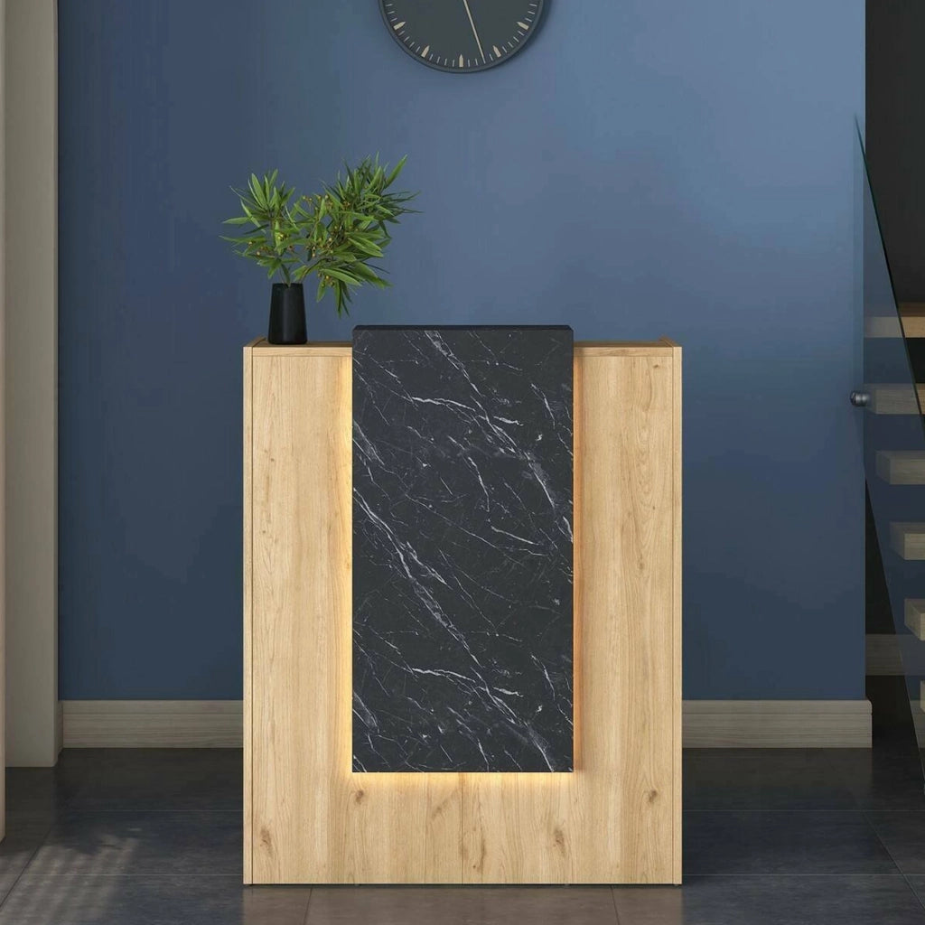 Mappano, Scrivania un Cassetto, 40x90x110h cm Marrone Noce