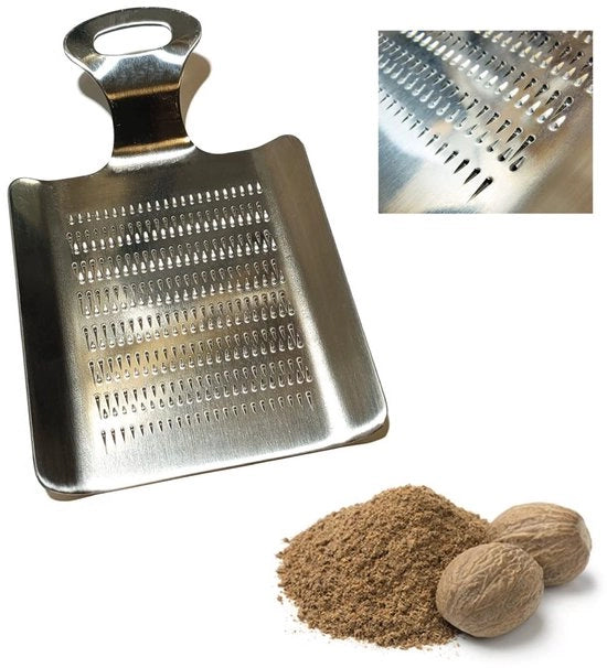 Raspatore per formaggio Parmigiano, zester per limone, noce moscata, zenzero, cioccolato, aglio, verdure, frutta in acciaio inossidabile, resistente a lavastoviglie, foglia raspatrice fine e grossa