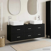 Set di Armadi da Bagno 3 pz Nero 53 x 34,5 x 63 cm 3405860
