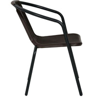 Sedia da esterno impilabile Bistrot Black - La Dea Sedia