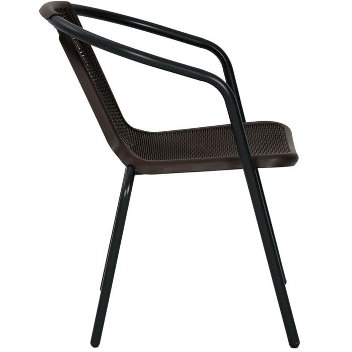 Sedia da esterno impilabile Bistrot Black - La Dea Sedia