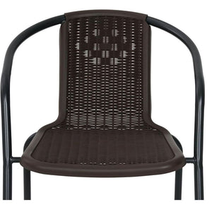 Sedia da esterno impilabile Bistrot Black - La Dea Sedia