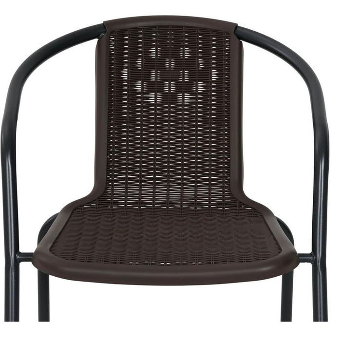 Sedia da esterno impilabile Bistrot Black - La Dea Sedia