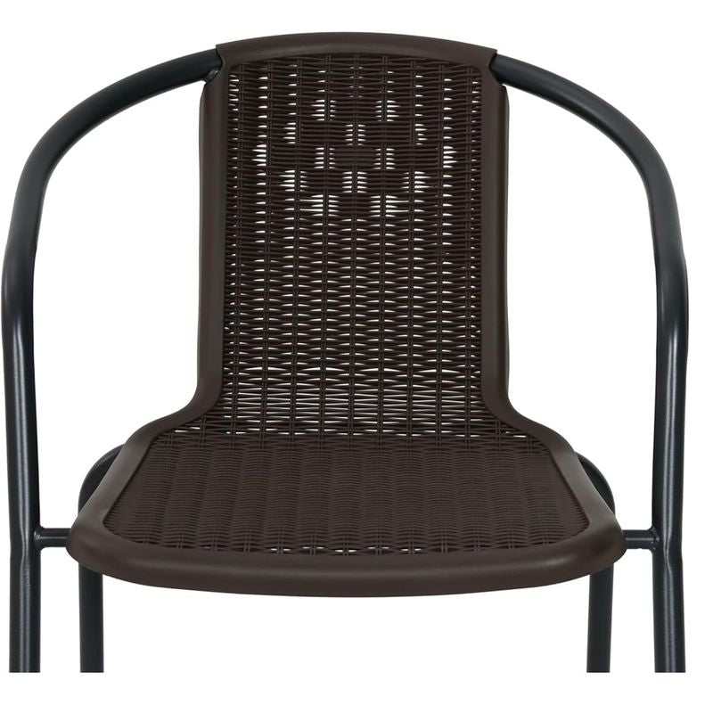 Sedia da esterno impilabile Bistrot Black - La Dea Sedia