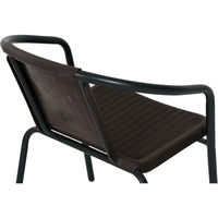 Sedia da esterno impilabile Bistrot Black - La Dea Sedia