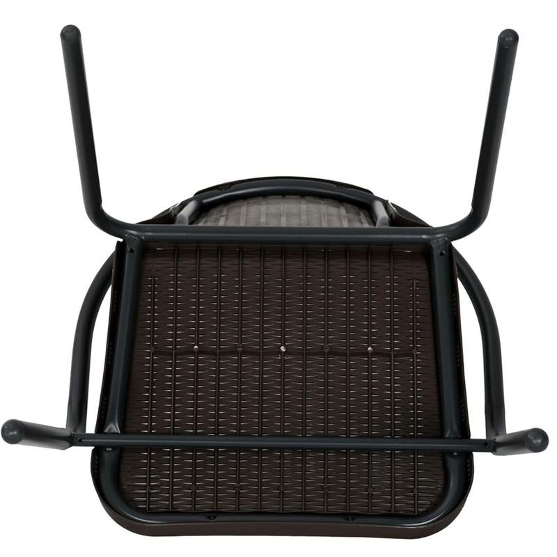 Sedia da esterno impilabile Bistrot Black - La Dea Sedia