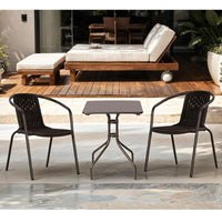 Sedia da esterno impilabile Bistrot Black - La Dea Sedia