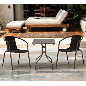 Sedia da esterno impilabile Bistrot Black - La Dea Sedia