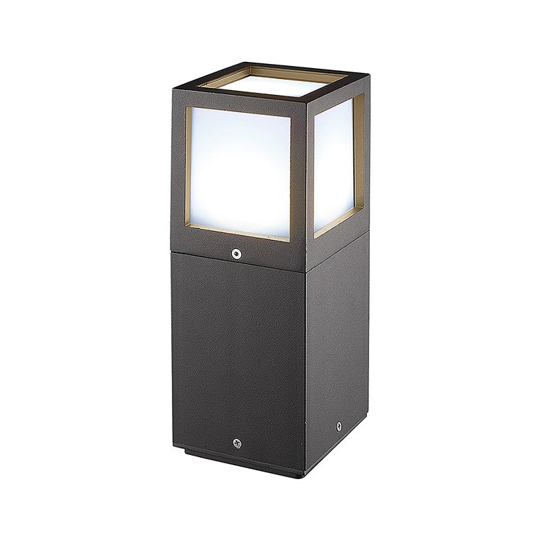 Lampada da terra Oliver Bollard Antracite con attacco E27 IP65 26cm - Rossini Group, apparecchio per esterno versatile in alluminio