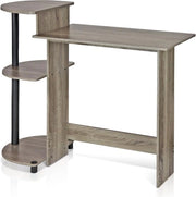 Biblioteca Compacta per computer - Scrittoio per PC con pannelli - Francese rovere/nero - 99 cm di larghezza - 853 cm di altezza - 394 cm di profondità