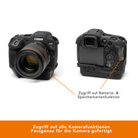 easyCover per Canon EOS R3 - copertura protettiva in silicone piacevolmente aderente, copertura per fotocamera - perfetta vestibilità, operatività senza limitazioni